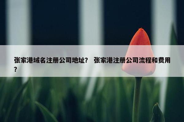 张家港域名注册公司地址？ 张家港注册公司流程和费用？
