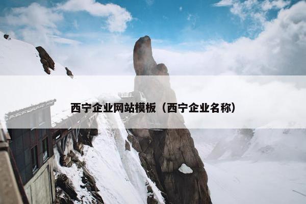 西宁企业网站模板（西宁企业名称）
