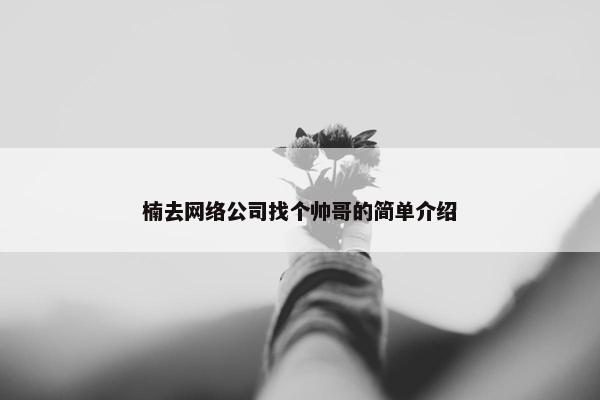 楠去网络公司找个帅哥的简单介绍