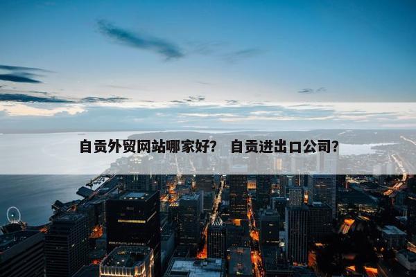 自贡外贸网站哪家好？ 自贡进出口公司？