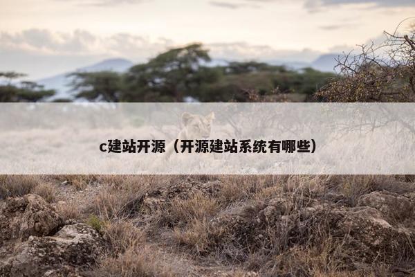 c建站开源（开源建站系统有哪些）