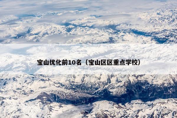 宝山优化前10名（宝山区区重点学校）