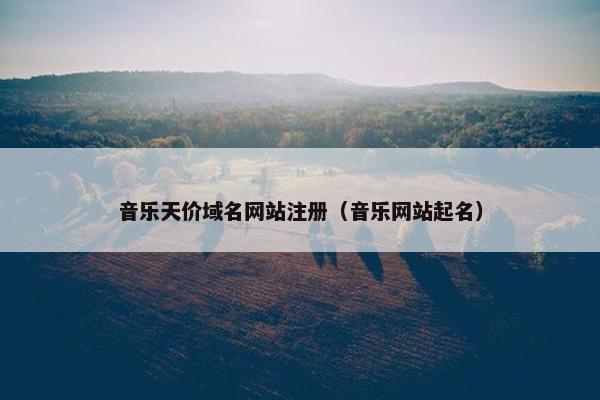 音乐天价域名网站注册（音乐网站起名）