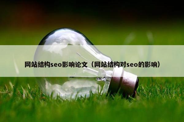 网站结构seo影响论文（网站结构对seo的影响）