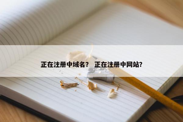 正在注册中域名？ 正在注册中网站？