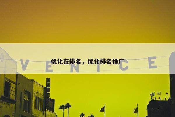 优化在排名，优化排名推广