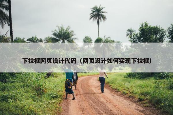 下拉框网页设计代码（网页设计如何实现下拉框）