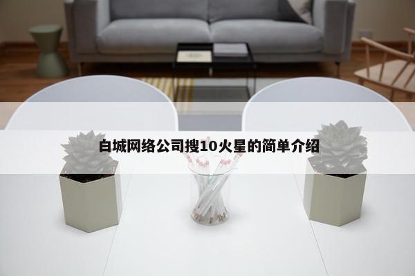 白城网络公司搜10火星的简单介绍