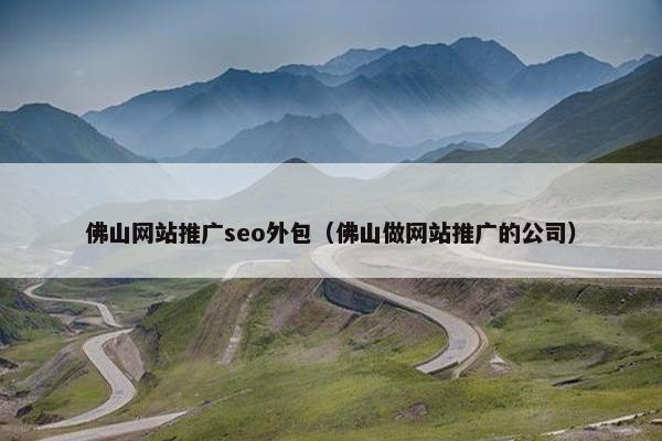佛山网站推广seo外包（佛山做网站推广的公司）