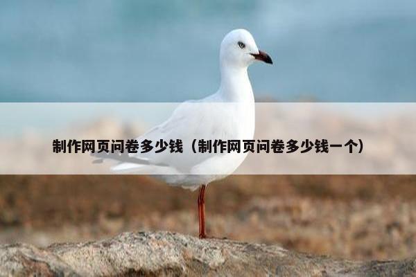 制作网页问卷多少钱（制作网页问卷多少钱一个）