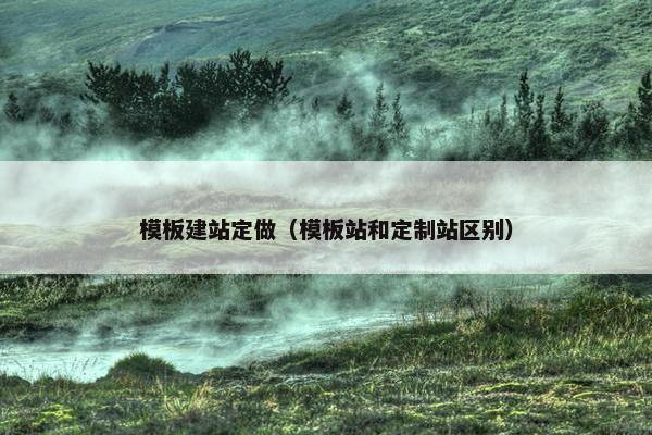 模板建站定做（模板站和定制站区别）