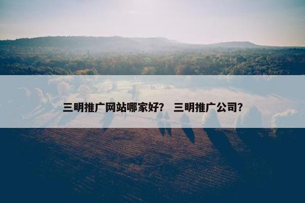 三明推广网站哪家好？ 三明推广公司？
