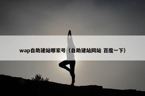 wap自助建站哪家号（自助建站网站 百度一下）