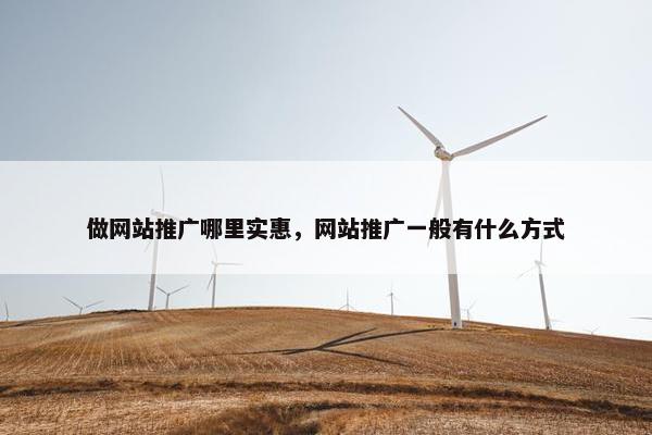 做网站推广哪里实惠，网站推广一般有什么方式