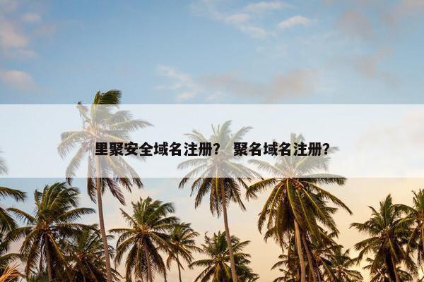 里聚安全域名注册？ 聚名域名注册？