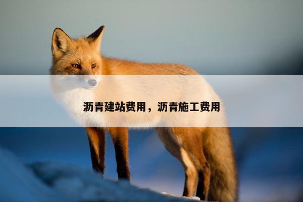 沥青建站费用，沥青施工费用