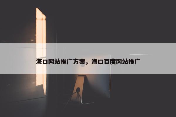 海口网站推广方案，海口百度网站推广