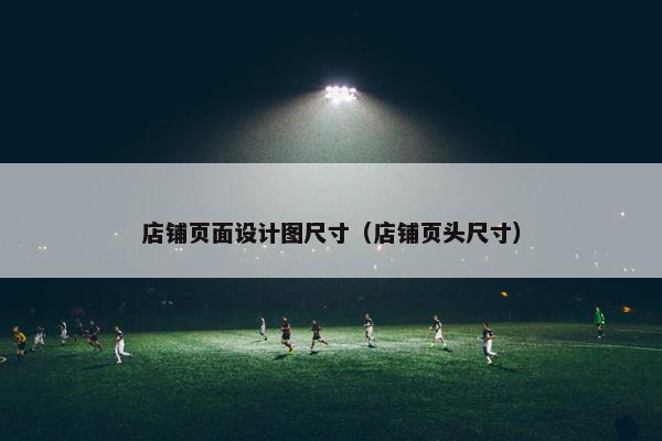 店铺页面设计图尺寸（店铺页头尺寸）