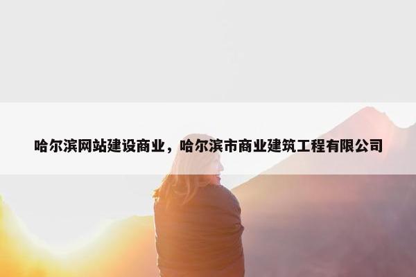 哈尔滨网站建设商业，哈尔滨市商业建筑工程有限公司