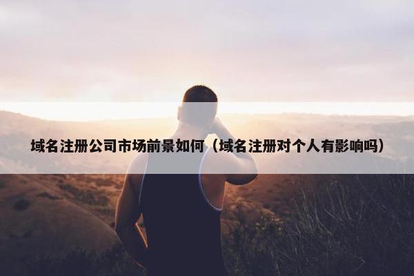 域名注册公司市场前景如何（域名注册对个人有影响吗）