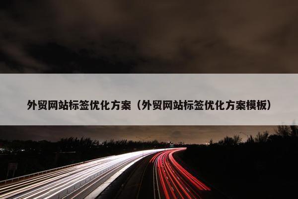 外贸网站标签优化方案（外贸网站标签优化方案模板）