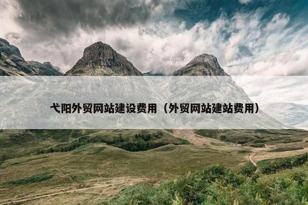 弋阳外贸网站建设费用（外贸网站建站费用）