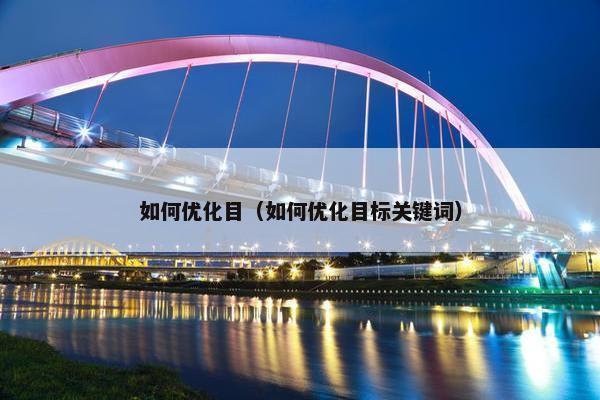 如何优化目（如何优化目标关键词）