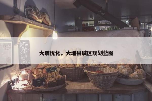 大埔优化，大埔县城区规划蓝图