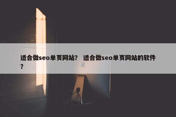 适合做seo单页网站？ 适合做seo单页网站的软件？