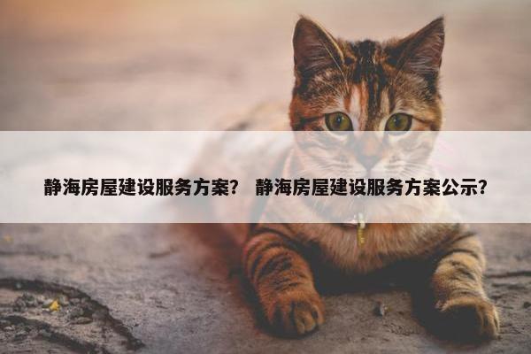 静海房屋建设服务方案？ 静海房屋建设服务方案公示？