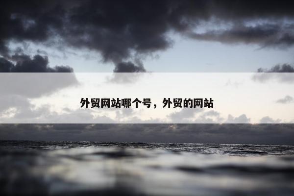 外贸网站哪个号，外贸的网站