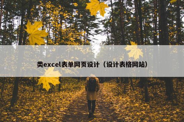 类excel表单网页设计（设计表格网站）