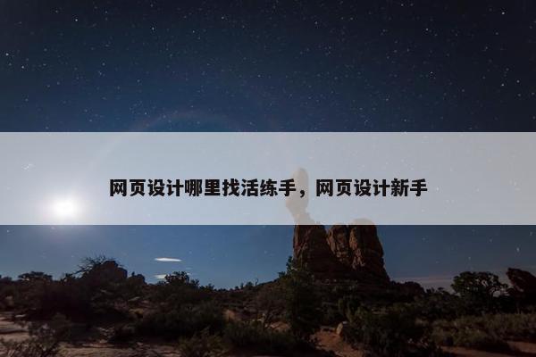 网页设计哪里找活练手，网页设计新手