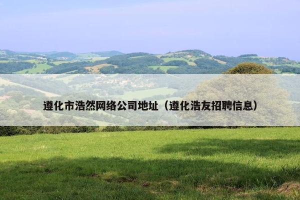 遵化市浩然网络公司地址（遵化浩友招聘信息）
