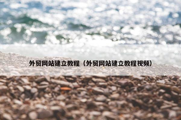 外贸网站建立教程（外贸网站建立教程视频）