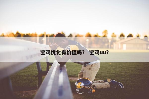 宝鸡优化有价值吗？ 宝鸡uu？
