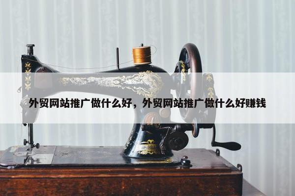 外贸网站推广做什么好，外贸网站推广做什么好赚钱