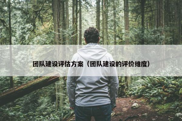 团队建设评估方案（团队建设的评价维度）