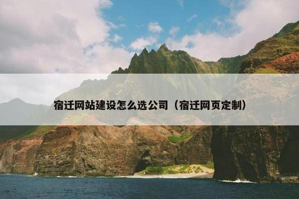 宿迁网站建设怎么选公司（宿迁网页定制）