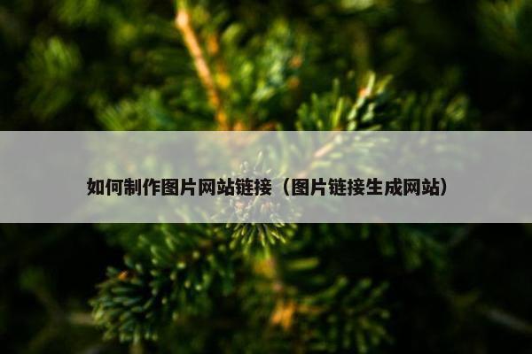 如何制作图片网站链接（图片链接生成网站）