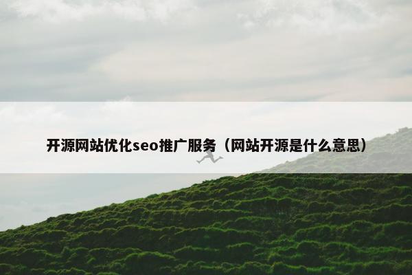 开源网站优化seo推广服务（网站开源是什么意思）