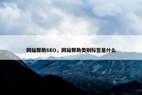 网站帮助SEO，网站帮助类别标签是什么