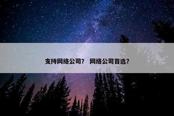支持网络公司？ 网络公司首选？