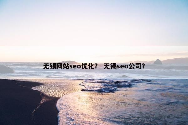 无锡网站seo优化？ 无锡seo公司？