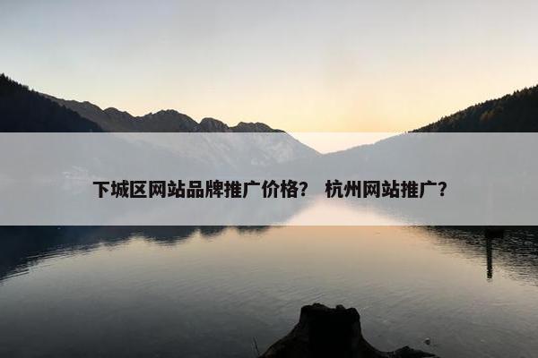 下城区网站品牌推广价格？ 杭州网站推广？