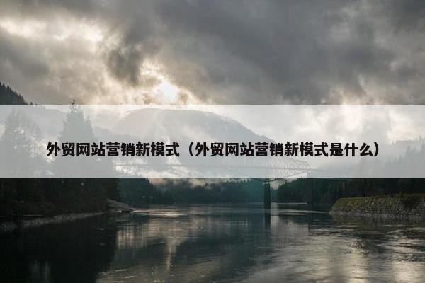 外贸网站营销新模式（外贸网站营销新模式是什么）