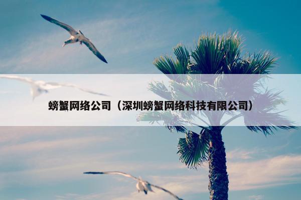 螃蟹网络公司（深圳螃蟹网络科技有限公司）