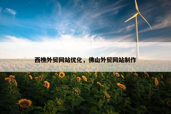 西樵外贸网站优化，佛山外贸网站制作