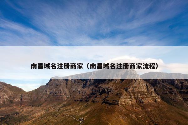 南昌域名注册商家（南昌域名注册商家流程）