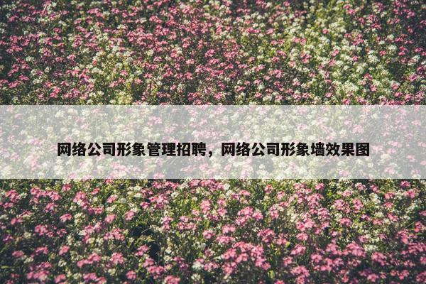 网络公司形象管理招聘，网络公司形象墙效果图